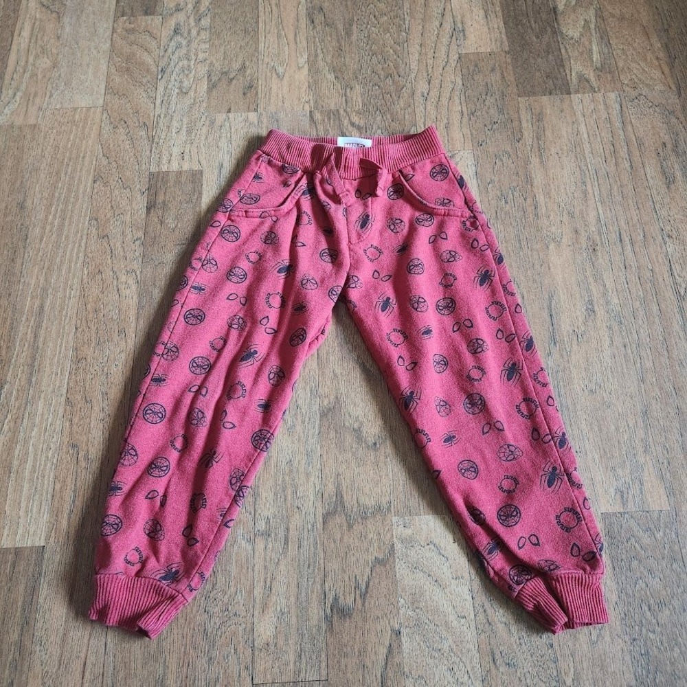 Marvel Spiderman Boys Red All Over Print Fleece Jogger Pants Size 4T 701
